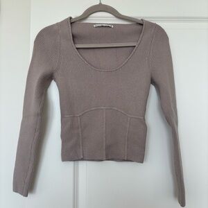 Abercrombie Bodice Style Long-Sleeve Knit Top